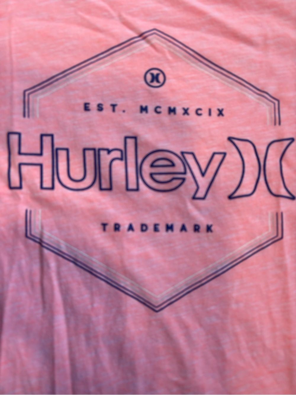 Hurley Men’s Coral Pink Logo Short-Sleeve Tee - Picture 2 of 5